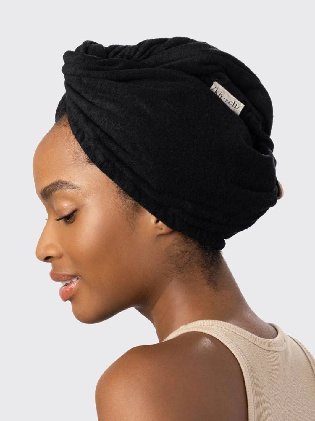 Quick Dry Hair Towel - Eco Black - Image 4