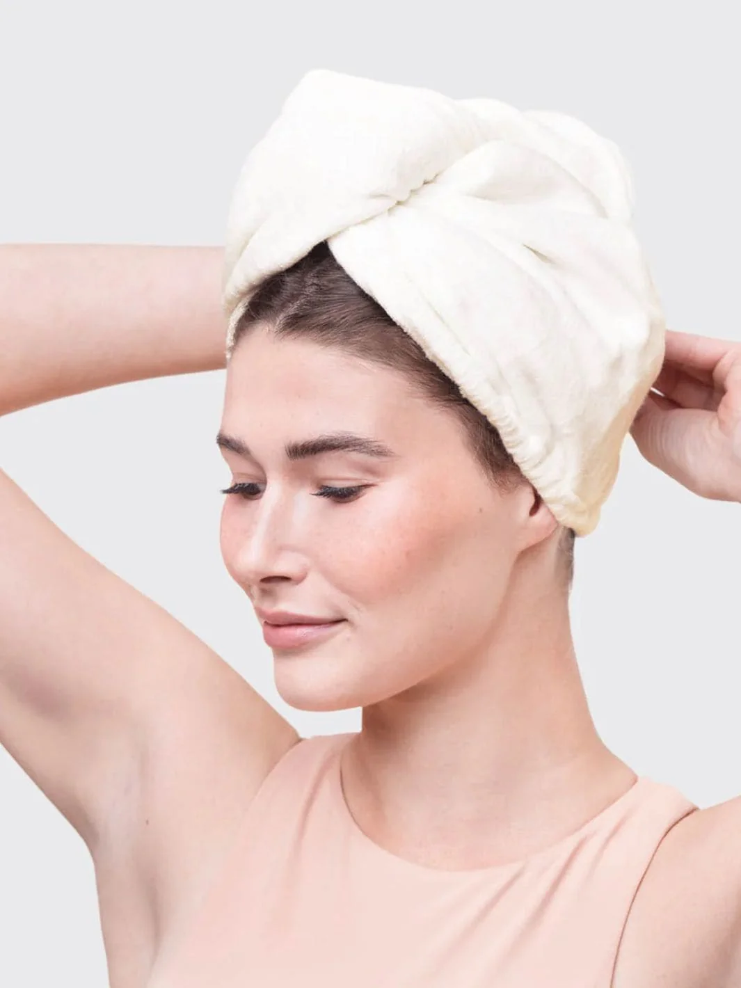 Quick Dry Hair Towel - Ivory - Image 5