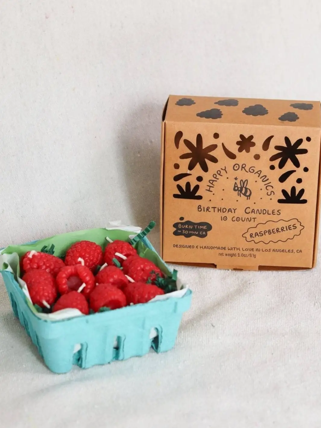Raspberry Beeswax Birthday Candles - Image 4