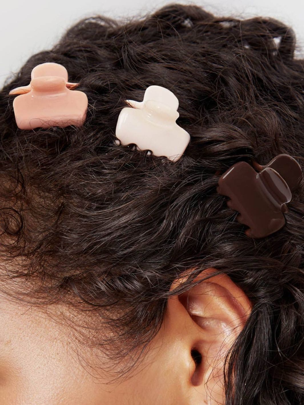 Recycled Plastic Mini Cloud Claw Clips 8pc Set - Rosewood - Image 4
