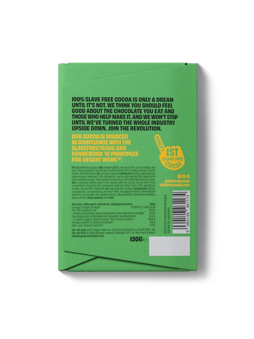 Sea Salt & Lime Milk Chocolate 130g - Image 4