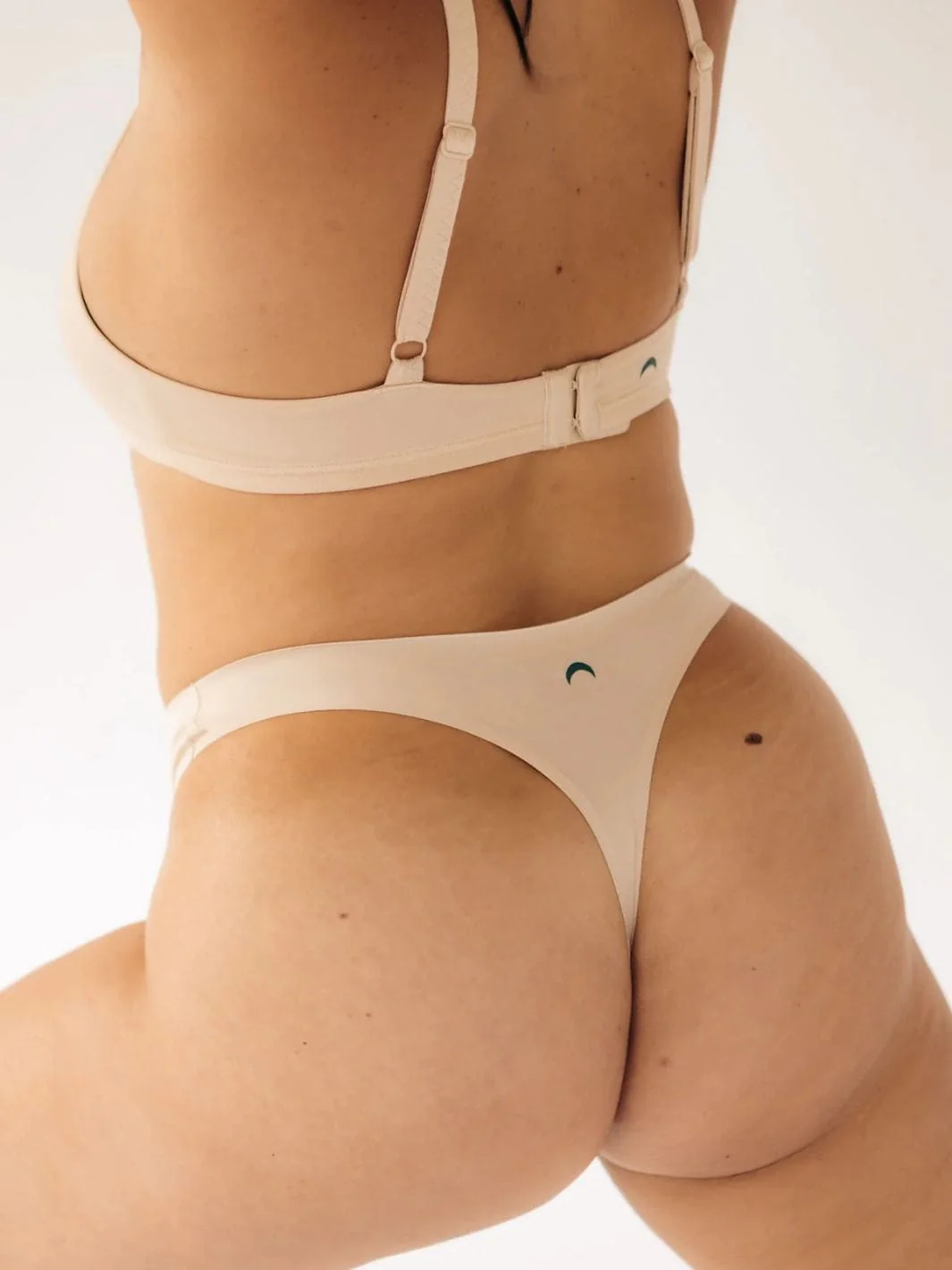 Seamless High Rise Thong - Beige - Image 5