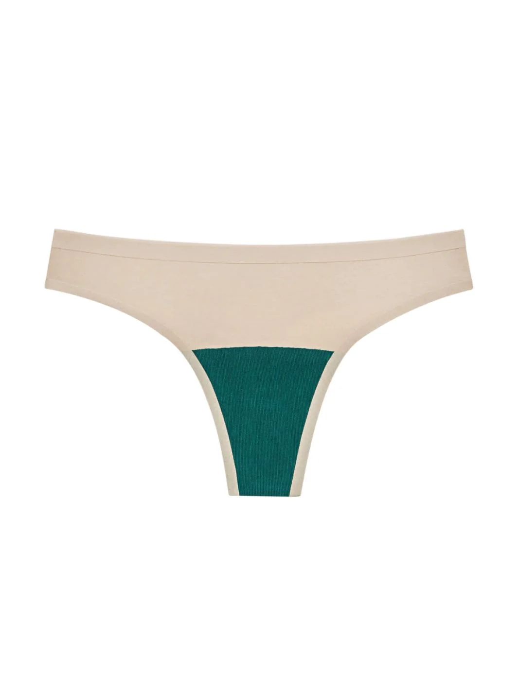 Seamless Low-Mid Rise Thong - Beige - Image 10