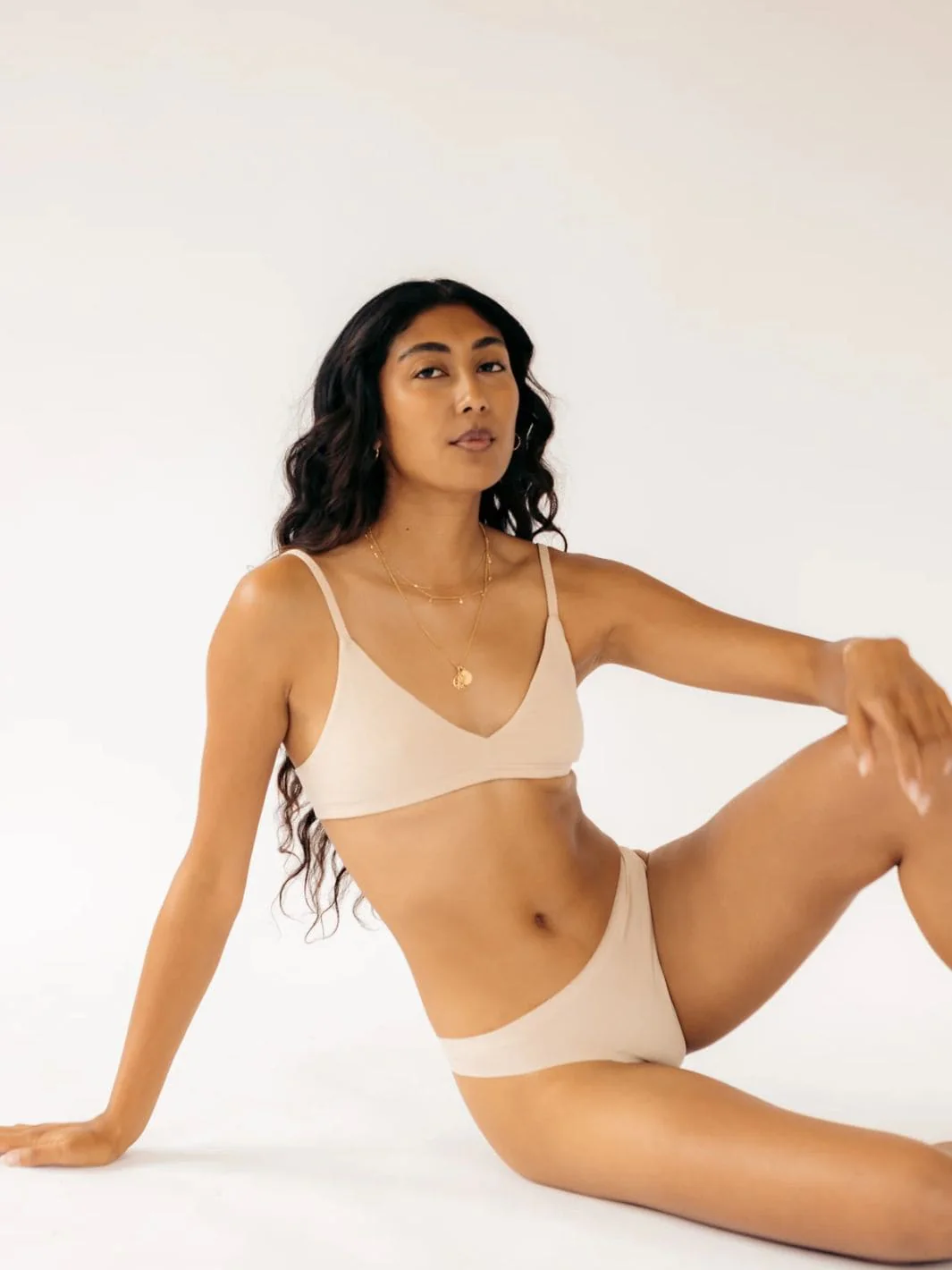 Seamless Low-Mid Rise Thong - Beige - Image 6