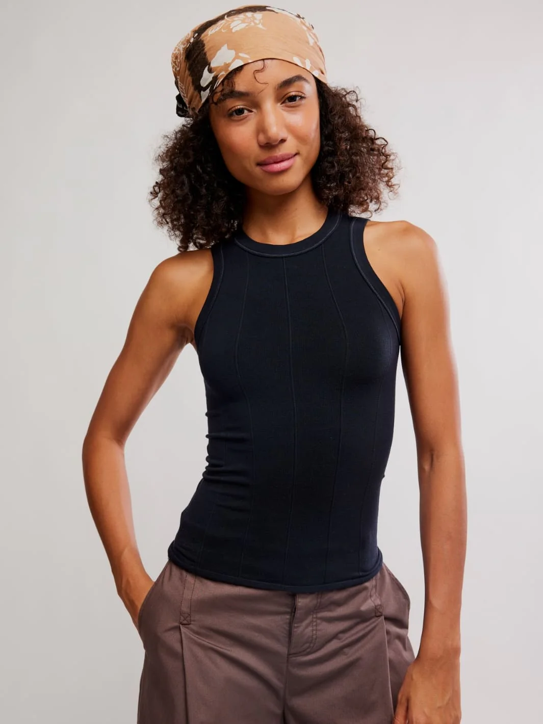 So Soft Seamless Modal Tank - Black - Image 2