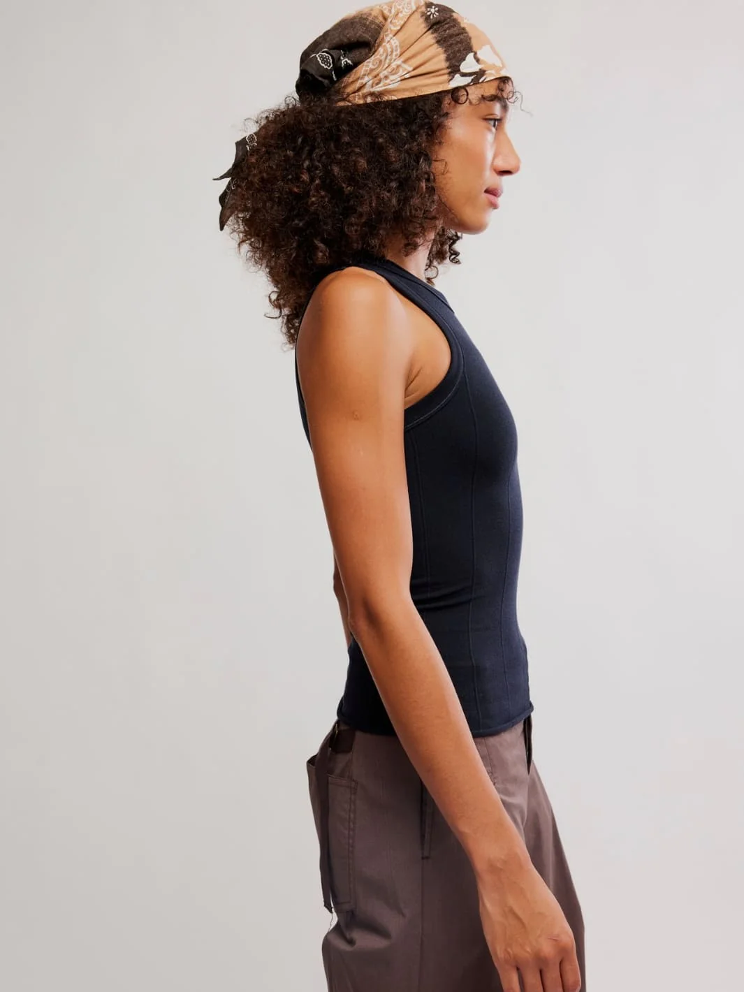 So Soft Seamless Modal Tank - Black - Image 3