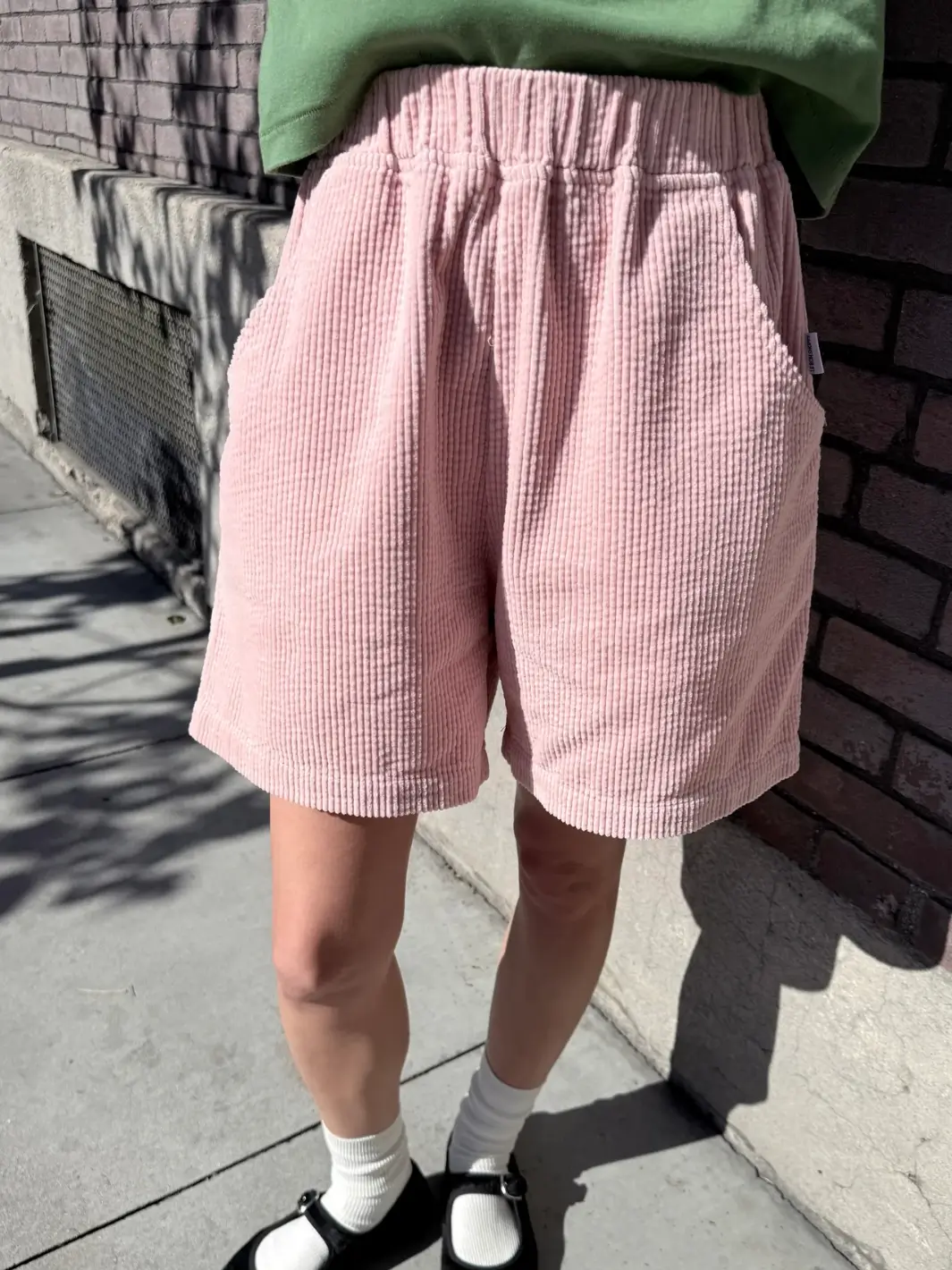 Soft Corduroy City Shorts - Baby Pink - Image 3