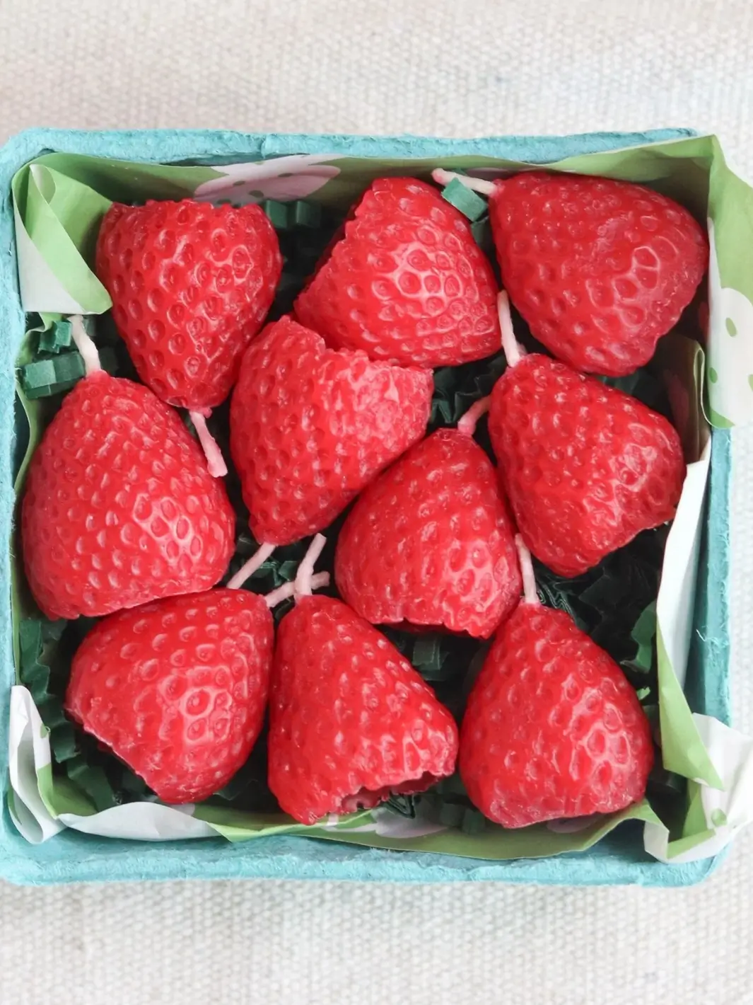 Strawberry Beeswax Birthday Candles - Image 3