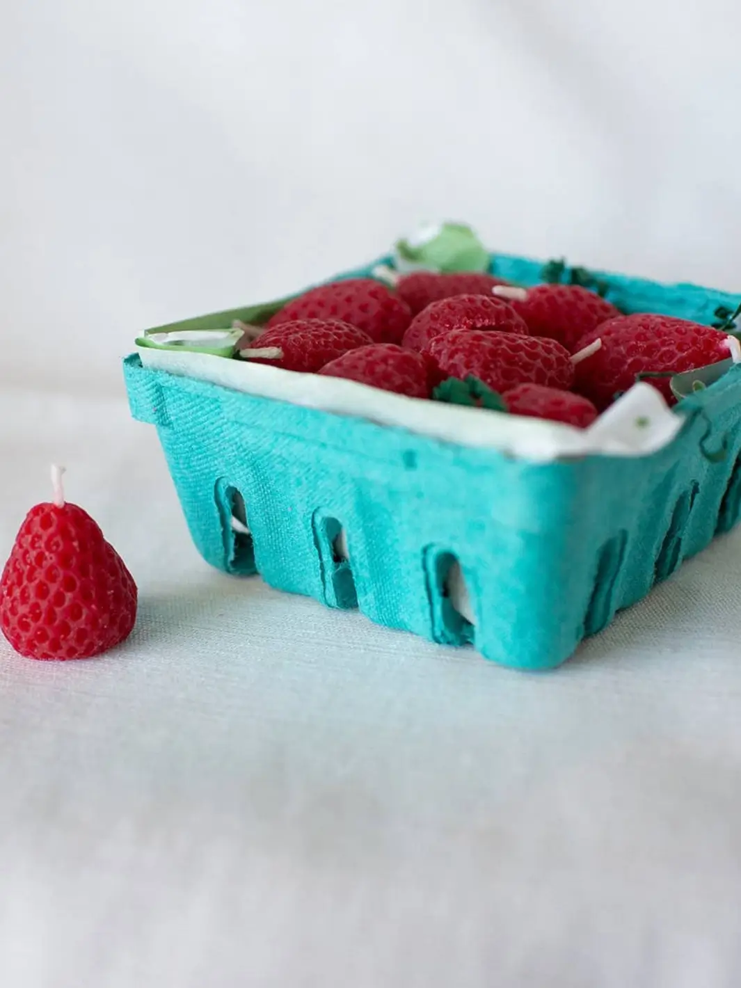 Strawberry Beeswax Birthday Candles - Image 4