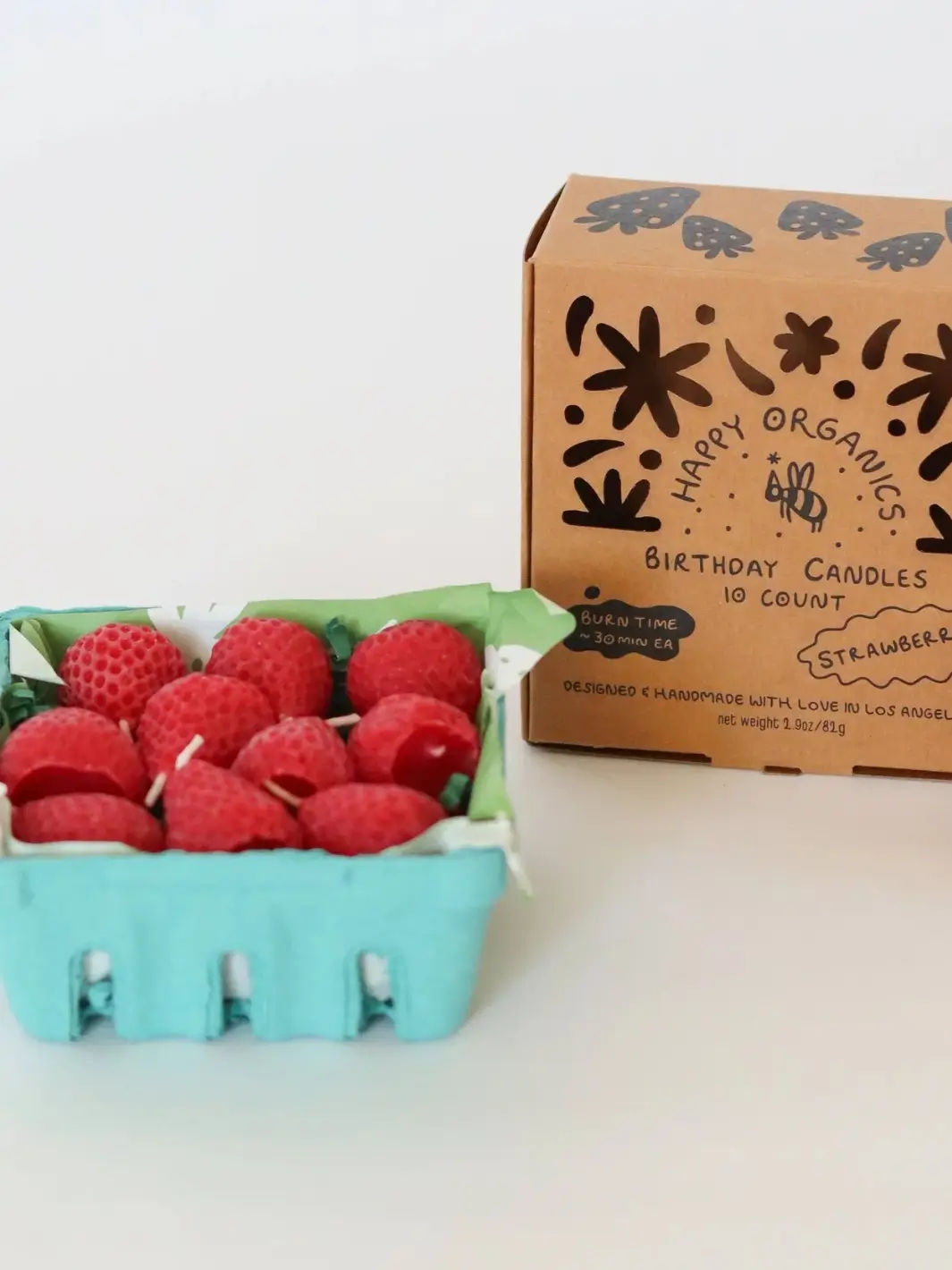Strawberry Beeswax Birthday Candles - Image 5