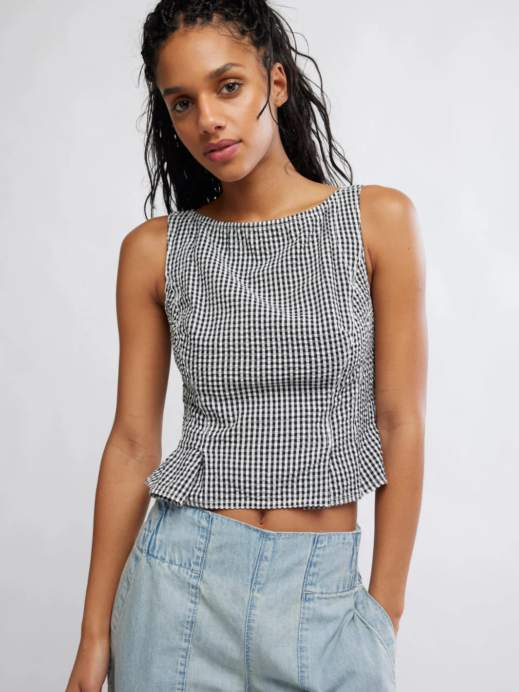 Sunfaded Top - Black and White Combo - Image 2