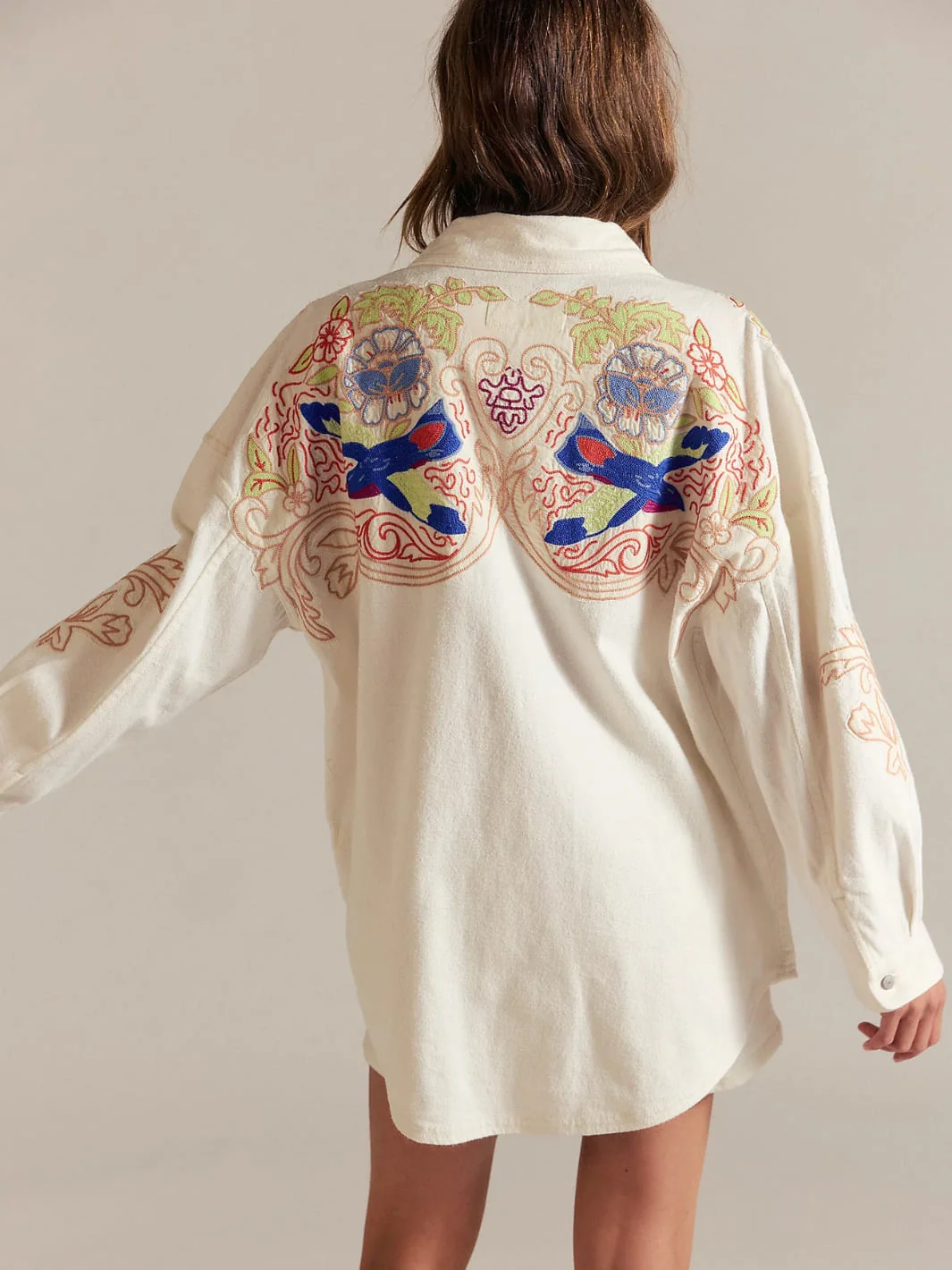 Take Flight Embroidered Shirt - Snow Bell Combo - Image 2