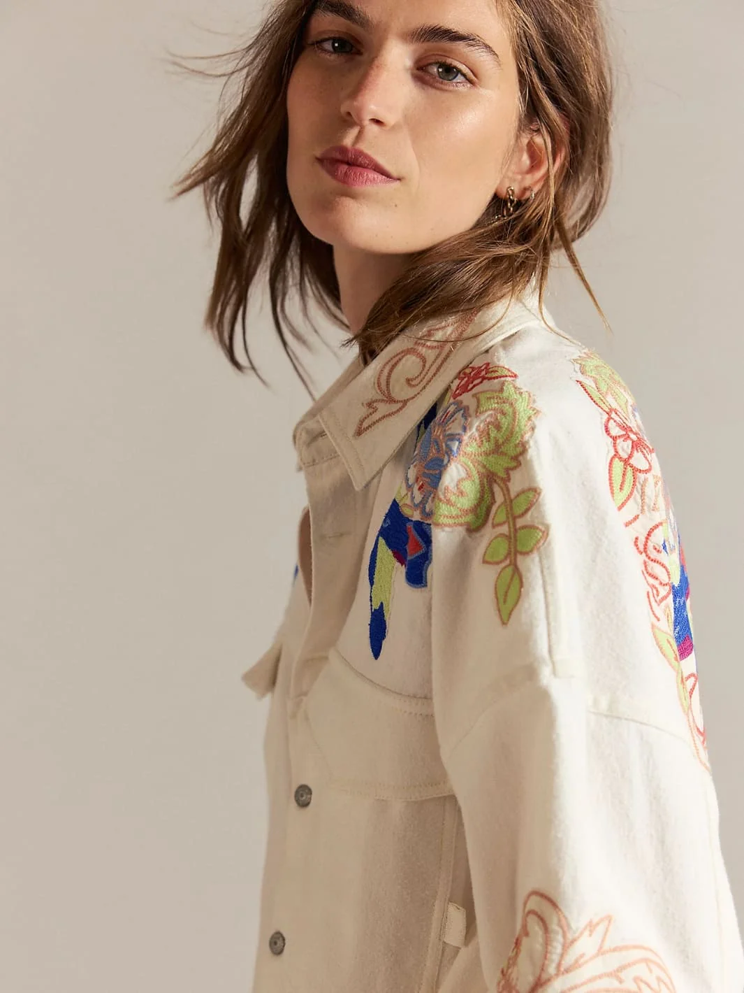 Take Flight Embroidered Shirt - Snow Bell Combo - Image 4