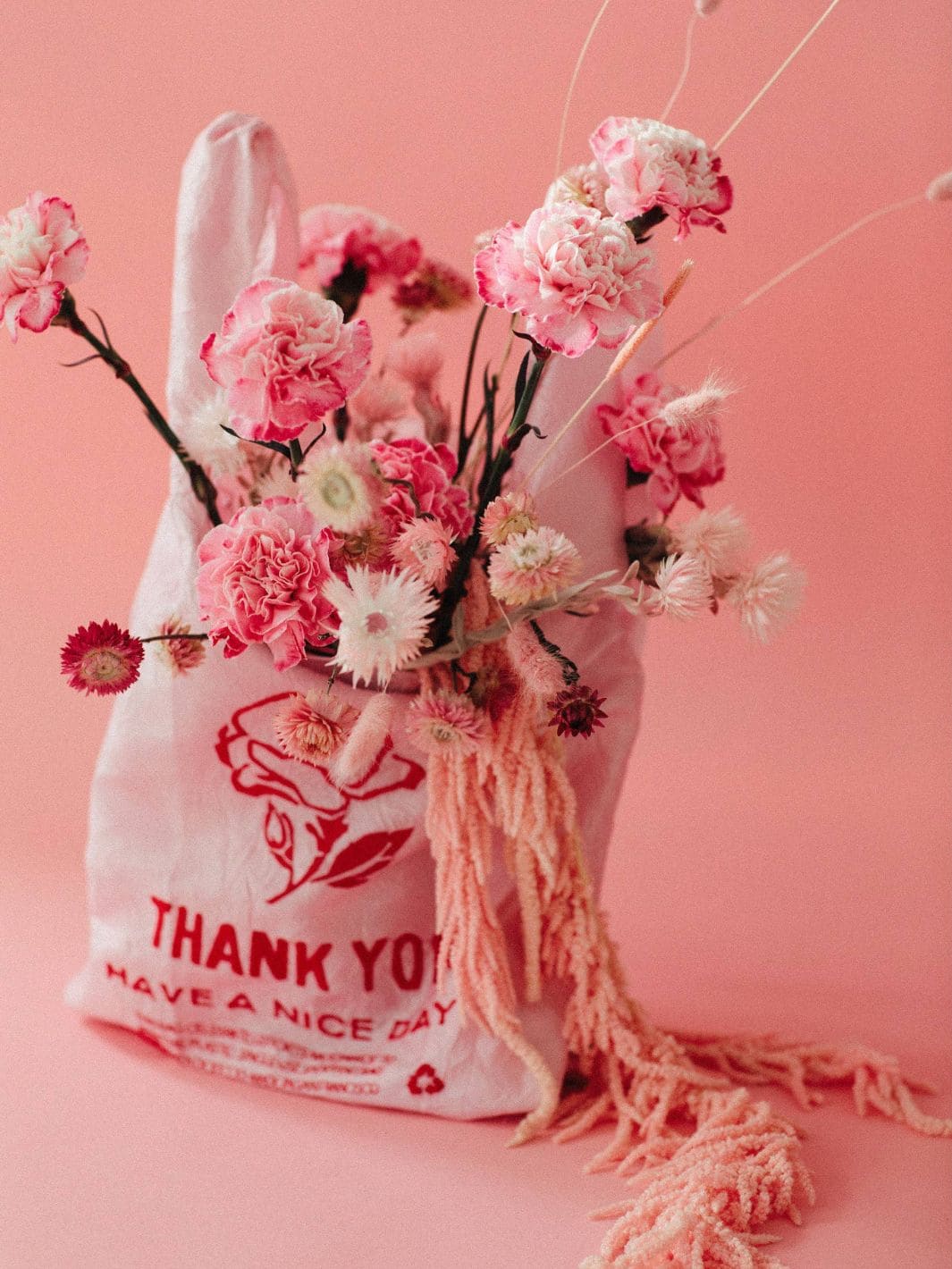 Thank You Tote - Rose on Pink by Lauren DiCioccio - Image 3
