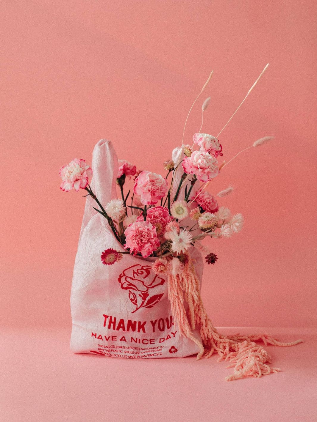 Thank You Tote - Rose on Pink by Lauren DiCioccio - Image 4