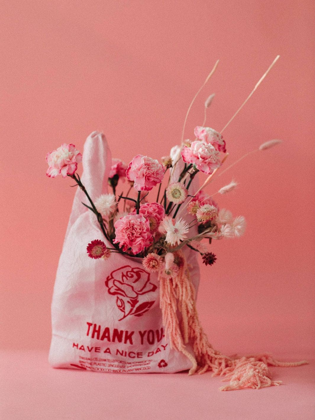Thank You Tote - Rose on Pink by Lauren DiCioccio - Image 5