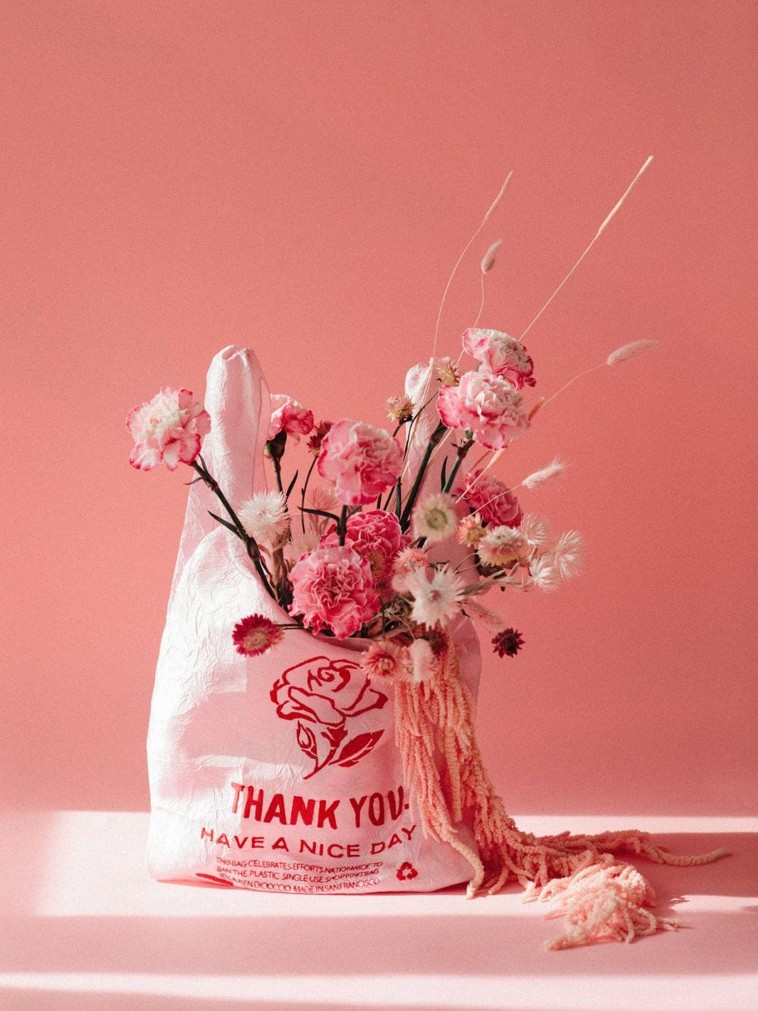Thank You Tote - Rose on Pink by Lauren DiCioccio - Image 6