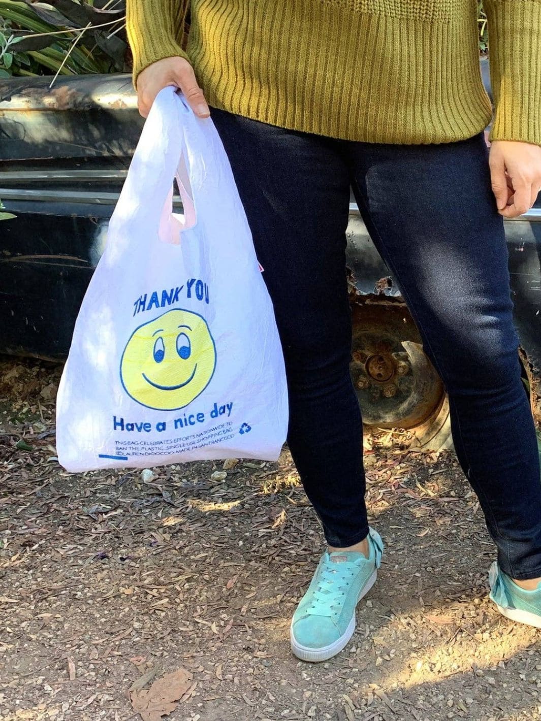 Thank You Tote - Smile On White by Lauren DiCioccio - Image 4