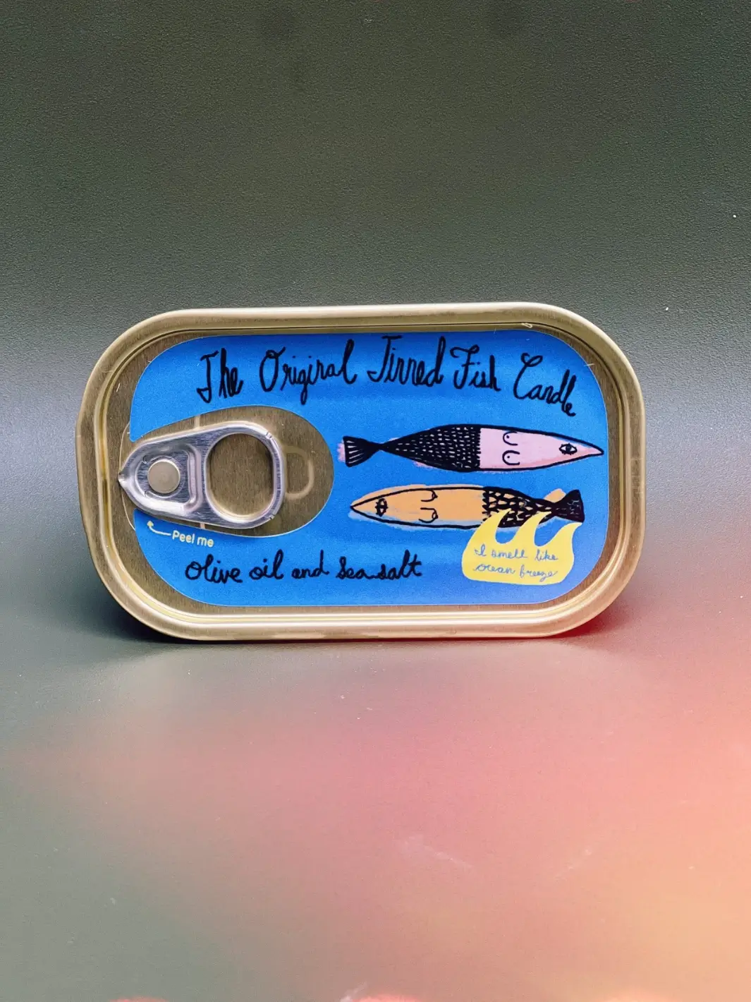Tinned Fish Candle - Olive Oil and Sea Salt (Ocean Breeze Scented) - Image 6