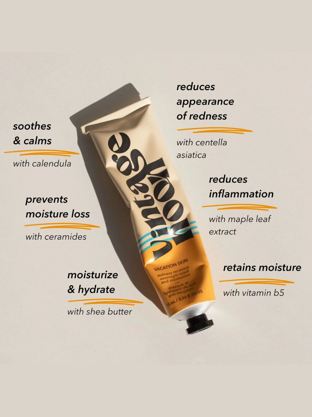 Vacation Skin Redness Recovery Overnight Mask and Moisturizer - Image 3