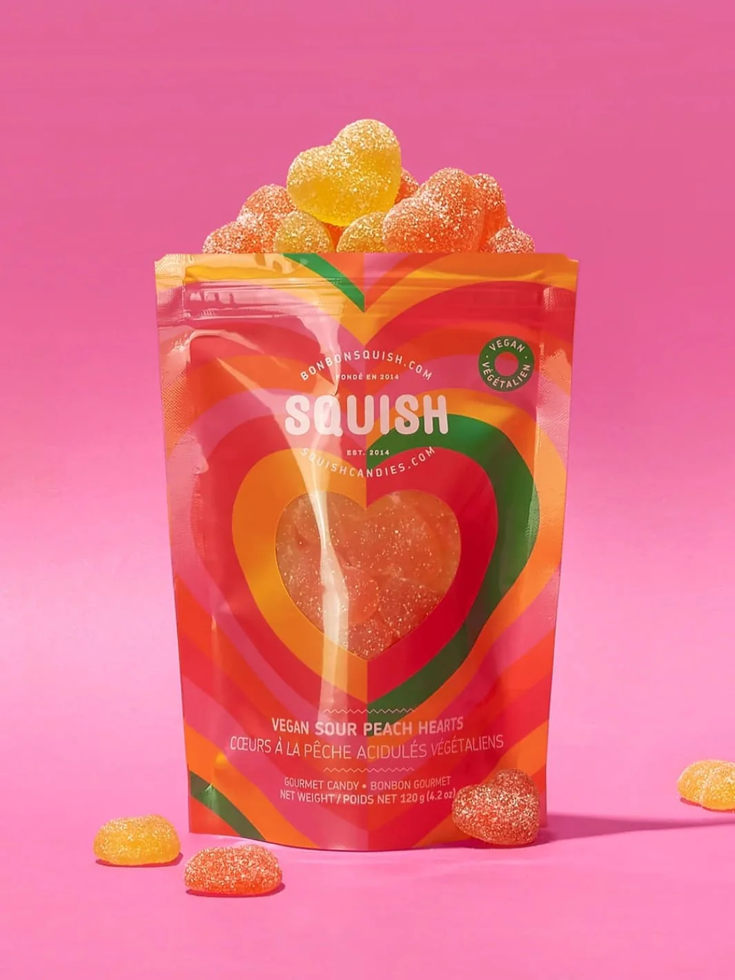 Vegan Sour Peach Hearts - Image 3