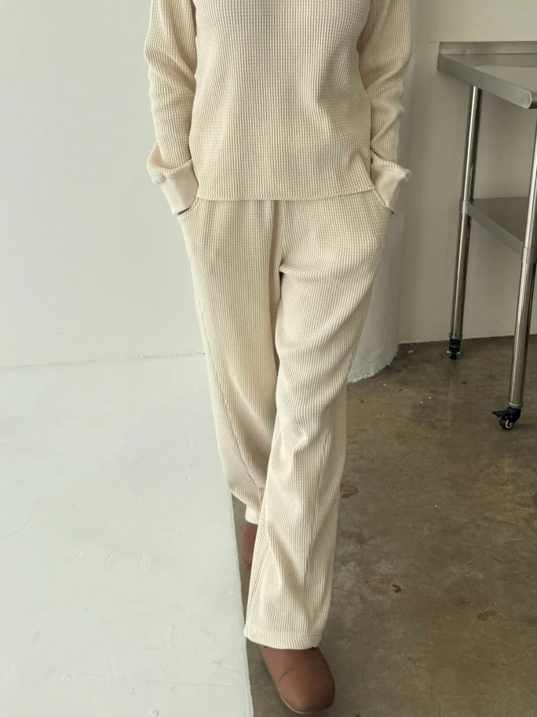 Waffle Lo Pants - Naturel - Image 4
