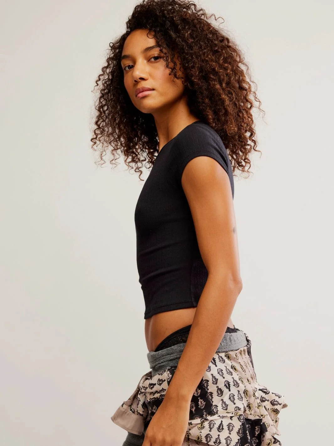 Wait A Minute Baby Tee - Anthracite - Image 2
