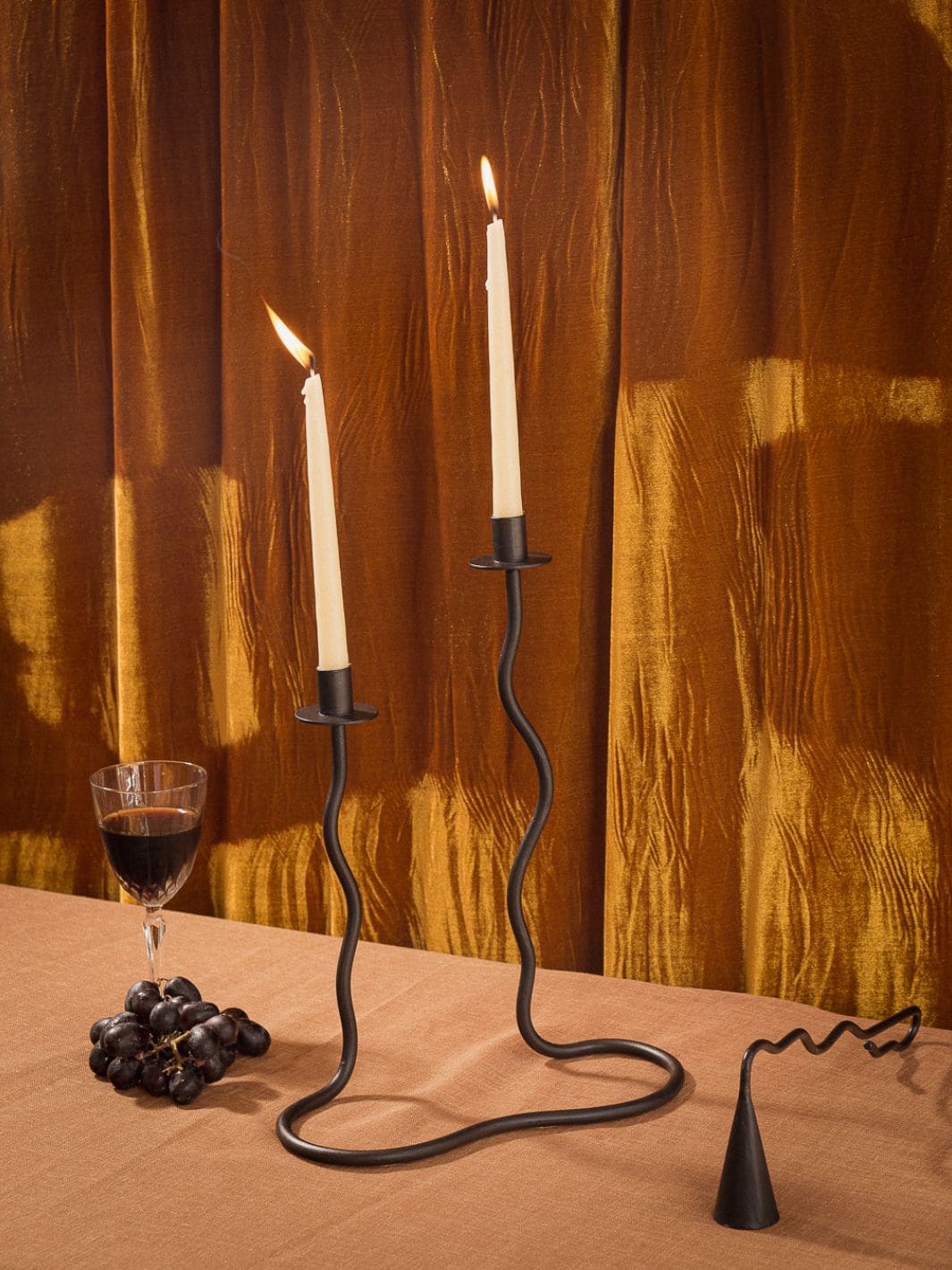 Waves Candleholder - Black - Image 2
