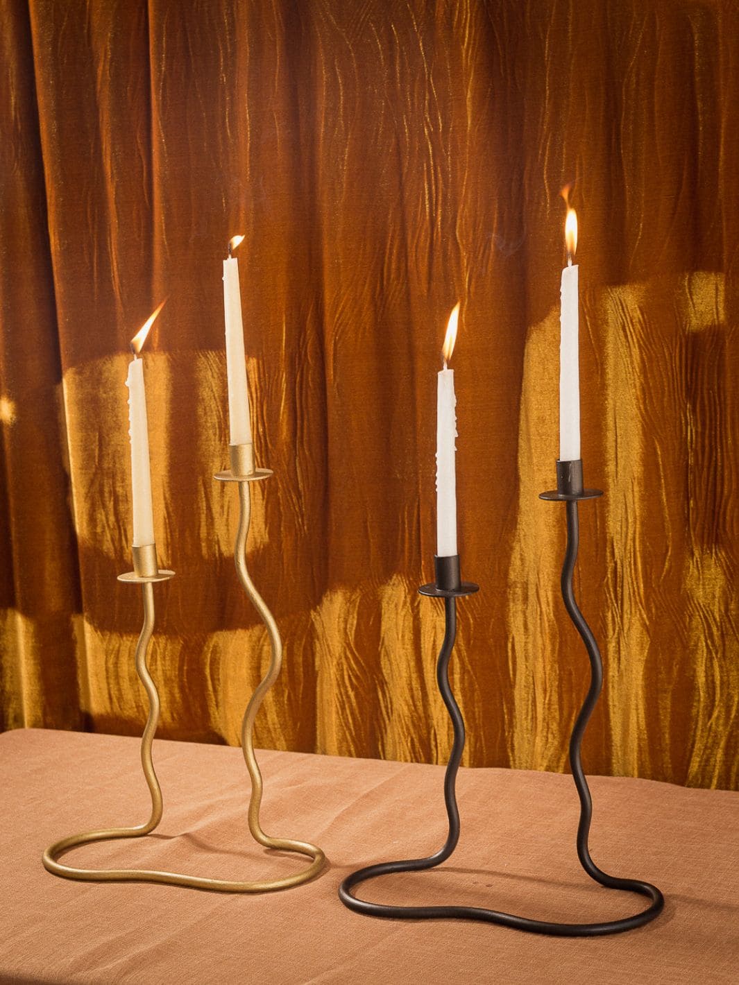 Waves Candleholder - Black - Image 4