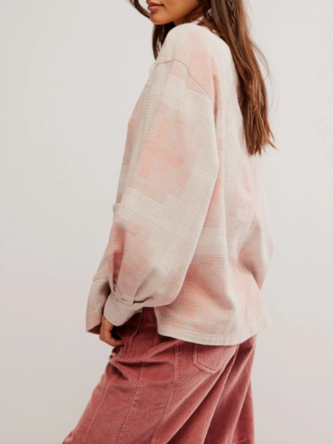 We The Free Keep It Cozy Shirt - Berry Combo - Image 3