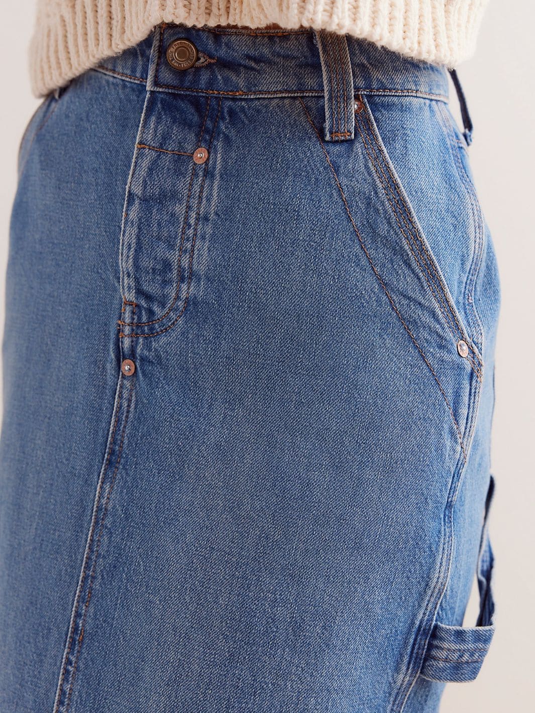 We The Free Francisco Denim Maxi Skirt - Head Over Heels - Image 3