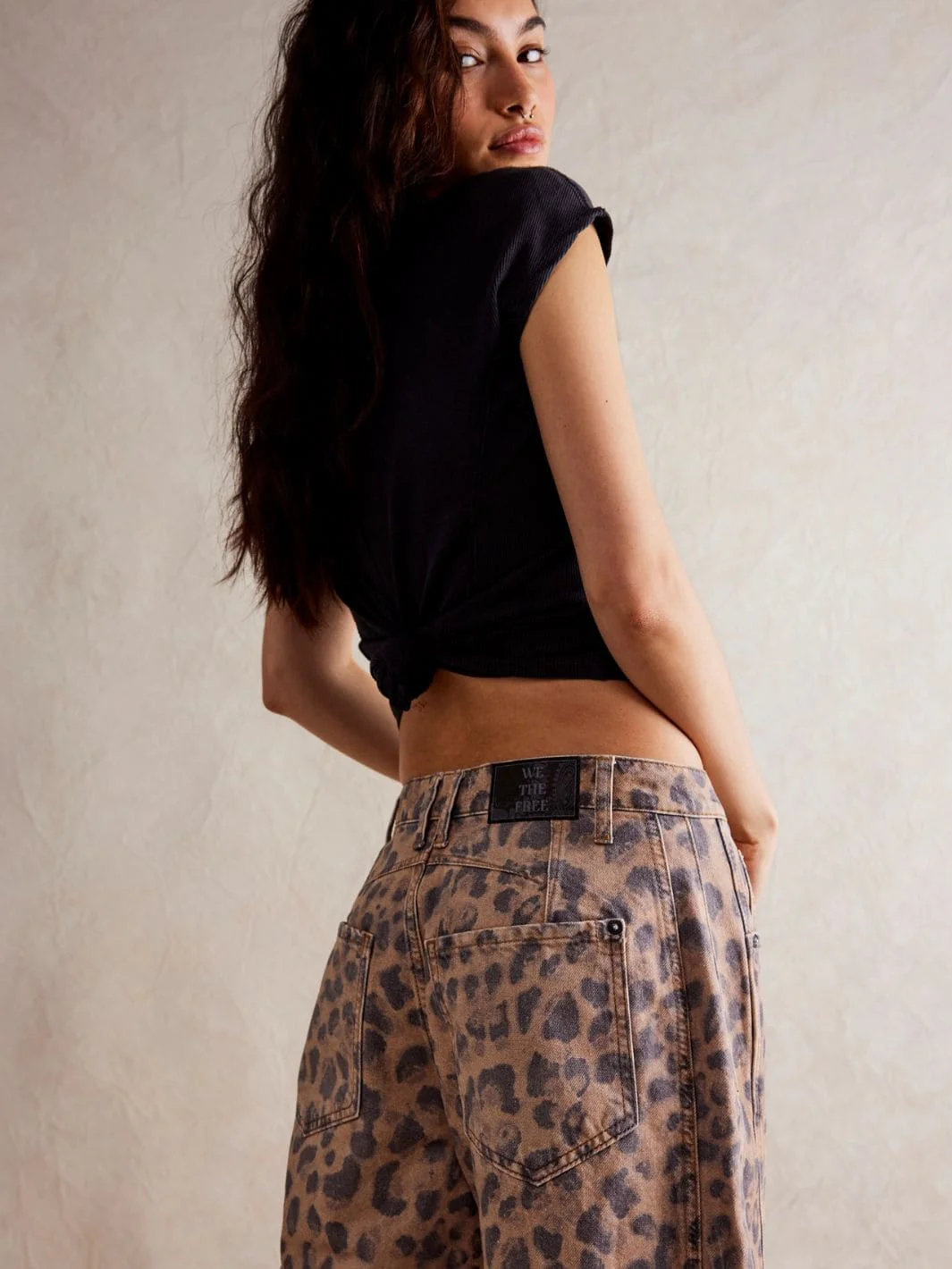 Good Luck Printed Barrel Jeans - Brown Sugar Combo - Image 4