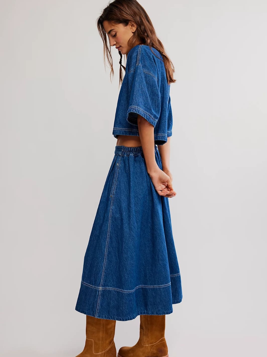 Westley Denim Skirt Set - Deep Sea Wash - Image 4