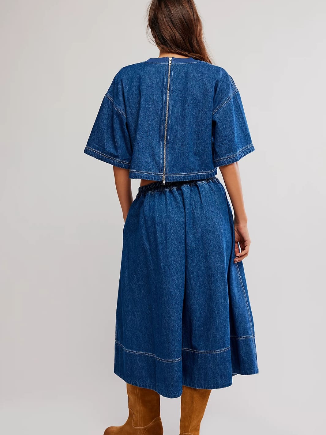 Westley Denim Skirt Set - Deep Sea Wash - Image 5