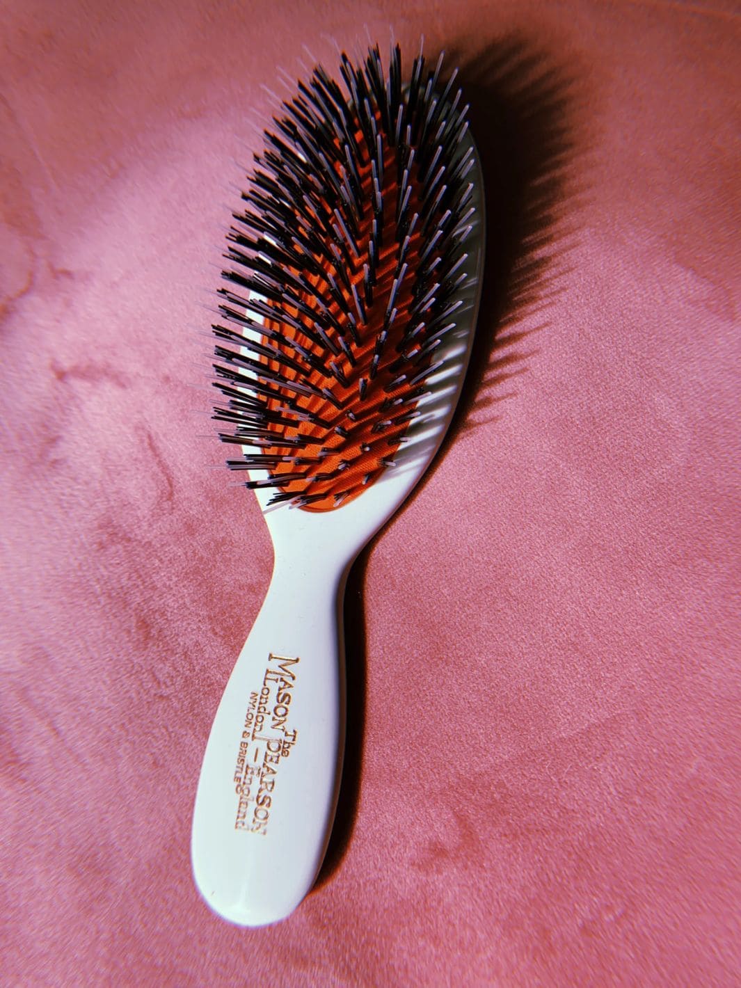 White Boar Bristle & Nylon Mix Mason Pearson Hair Brush - Image 5